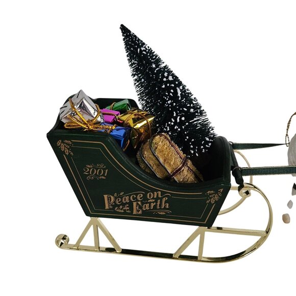 Vintage Breyer Horse & Sleigh Christmas Decoration Set "Peace On Earth" 2001 - Picture 6 of 7